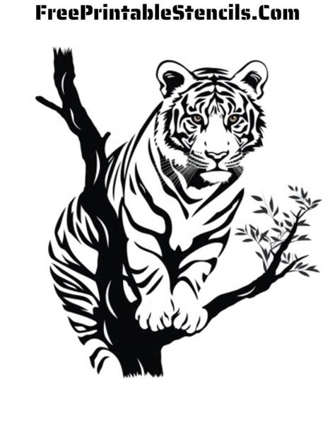 Printable Tiger Stencils
