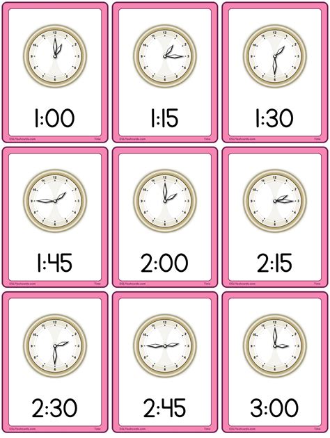 Printable Time Clock Cards
