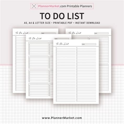 Printable To Do List A5