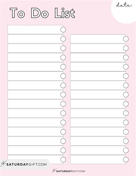 Printable To Do List Printable To Do List Cute