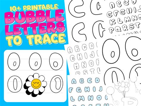 Printable Traceable Bubble Letters