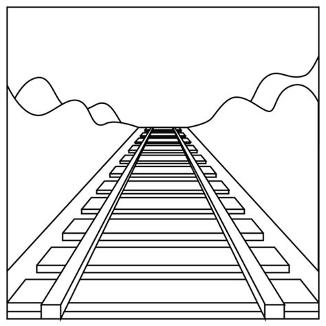 Printable Train Tracks Coloring Pages