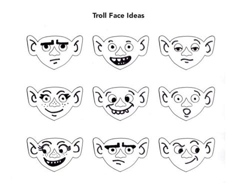 Printable Troll Head Stencil