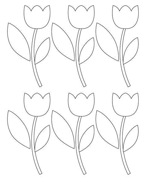 Printable Tulip Stencil