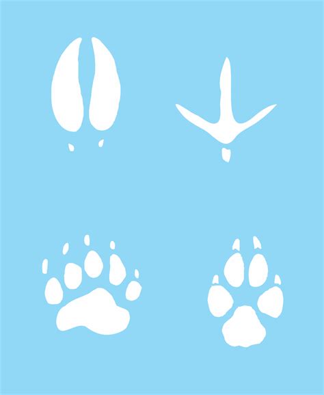 Printable Turkey Track Stencils