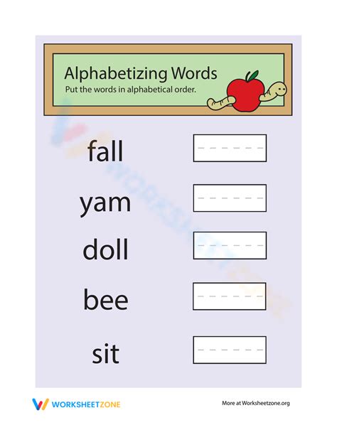 Printable Tutorial On How To Alphabetize