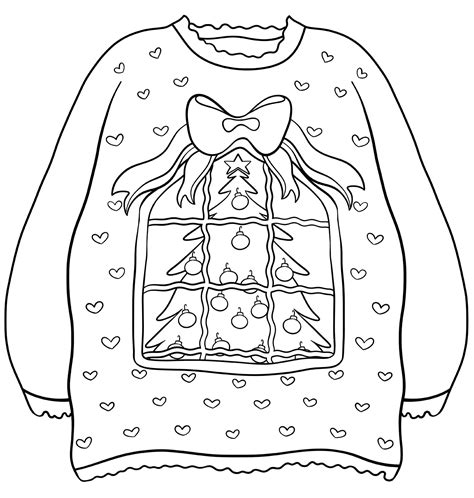 Get Creative With Printable Ugly Sweater Coloring Pages