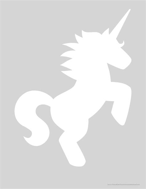 Printable Unicorn Stencil Cutout