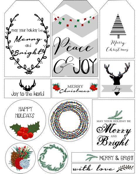 Printable Unique Christmas Tags