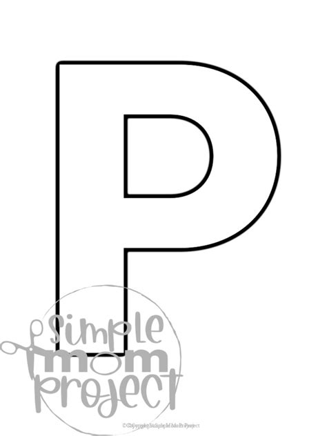 Printable Upper Case P