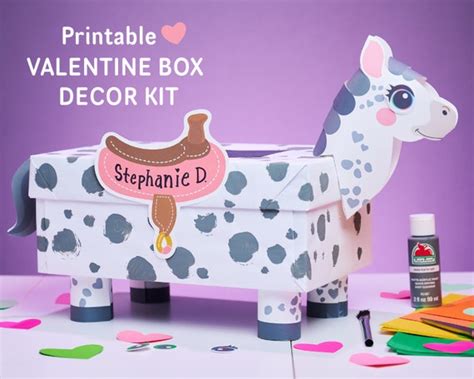 Printable Valentine Horse Boxes