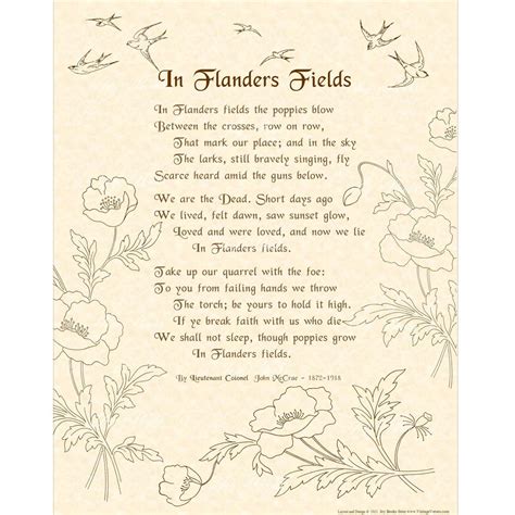 Printable Version Of Flanders Fields