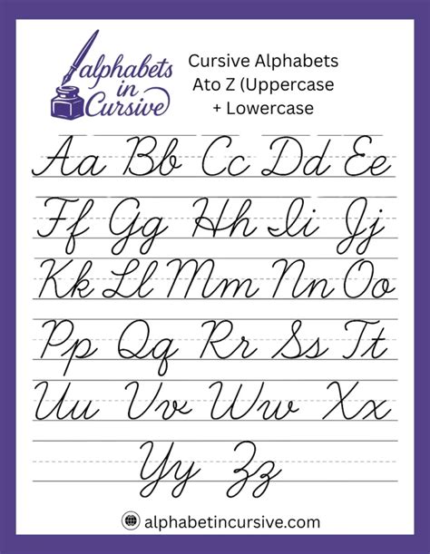 Printable Version Of The Alphbet In Cursive