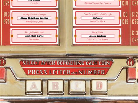 Printable Vintage Jukebox Labels