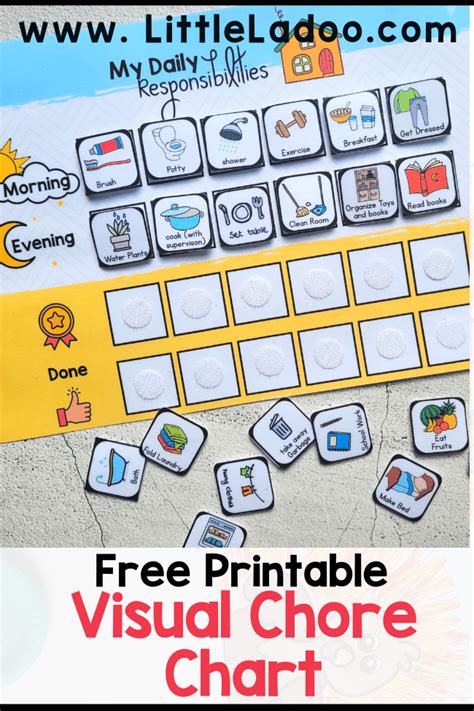 Printable Visual Chore Chart Sheet