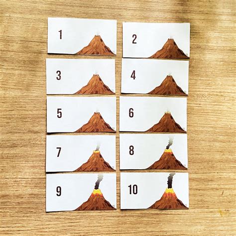 Printable Volcano Flipbook Animation