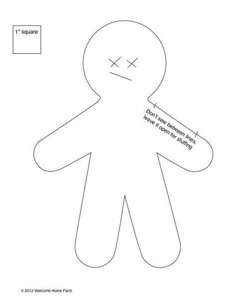 Printable Voodoo Doll Template