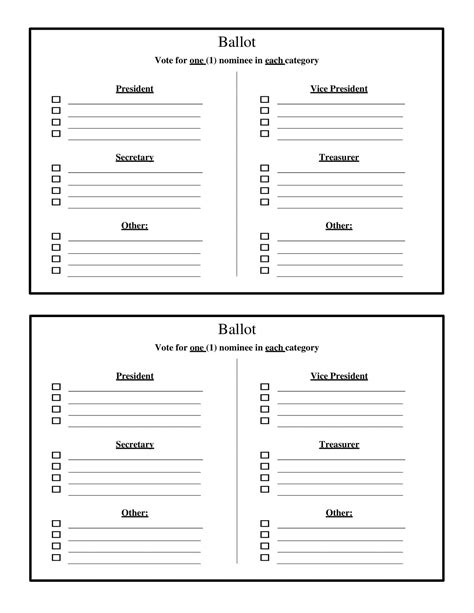 Printable Voting Ballots A Or B