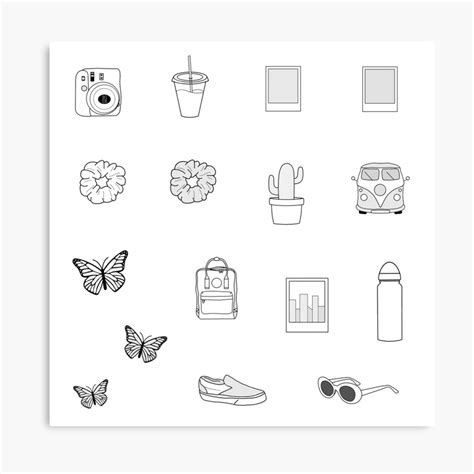 Printable Vsco Stickers White