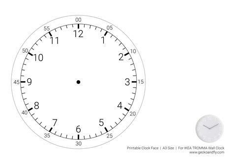 Printable Wall Clock Template