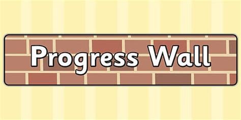 Printable Wall Progress Display
