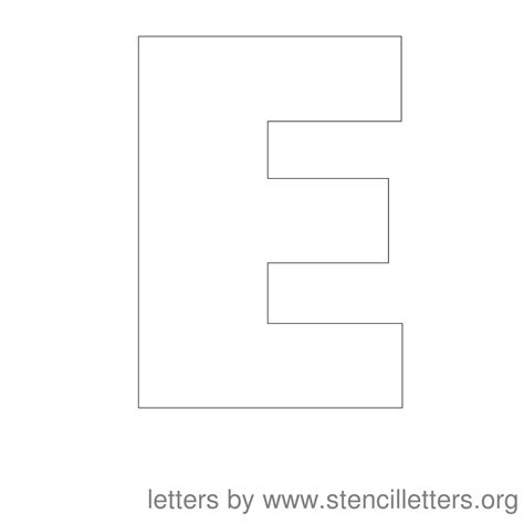 Printable Wall Stencils Letter E