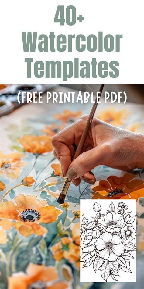 Printable Watercolor Stencil