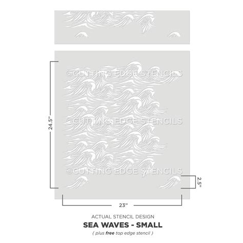 Printable Wave Wall Stencil