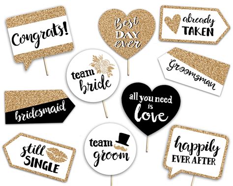 Printable Wedding Booth Props