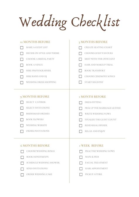 Printable Wedding Planner Guide