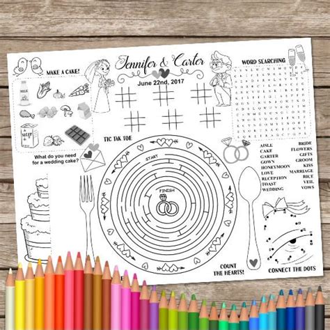 Printable Wedding Table Mat