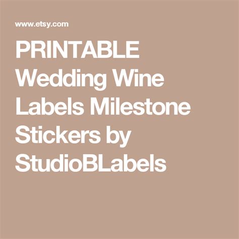 Printable Wedding Wine Milestone