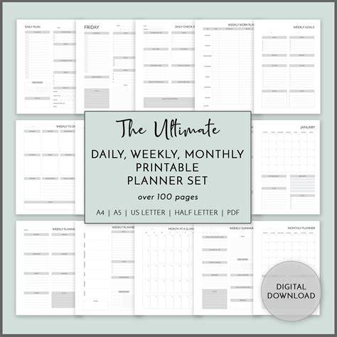 Printable Weekly And Monthly Planner