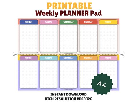 Printable Weekly Keyboard Planner