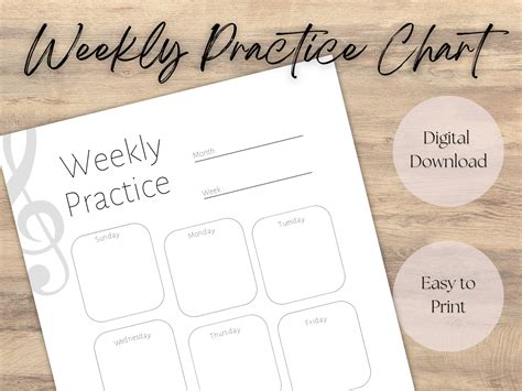 Printable Weekly Practice Chart