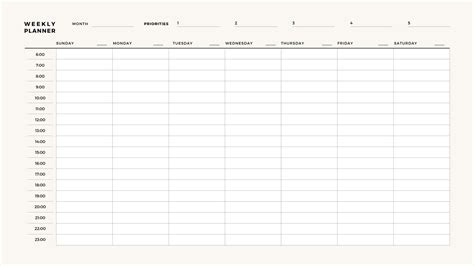 Printable Weekly Schedule Freeware