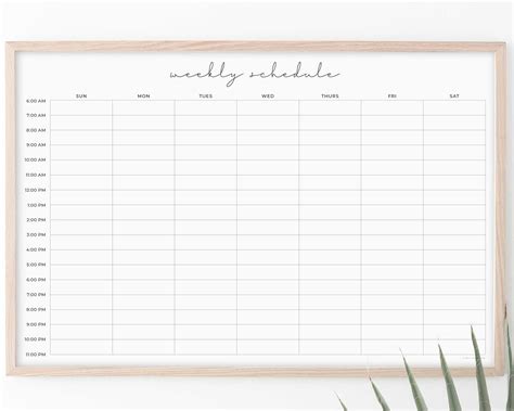 Printable Weekly Wall Planner