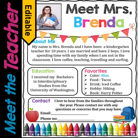 Printable Welcome Teachers Template