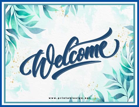 Printable Welcome Template Word