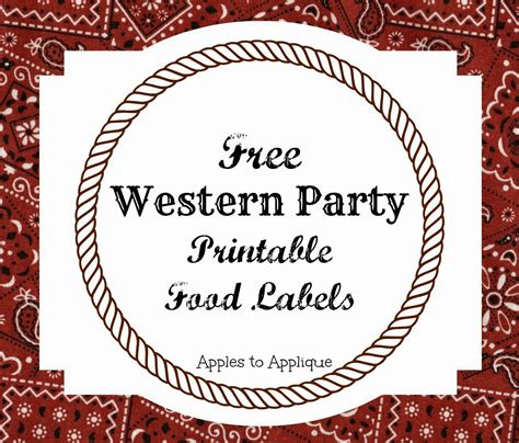 Printable Western Holiday Labels