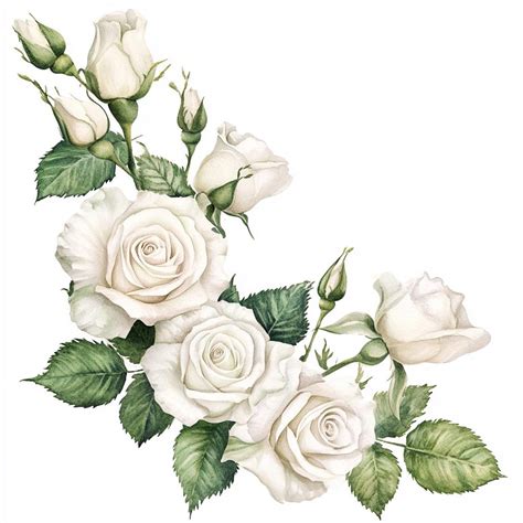 Printable White Roses Tiff