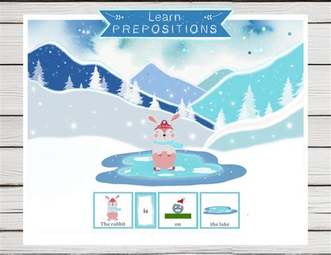Printable Winter Preposition Montessori