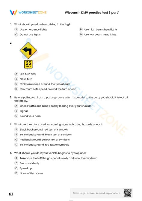 Printable Wisconsin Dmv Practice Test