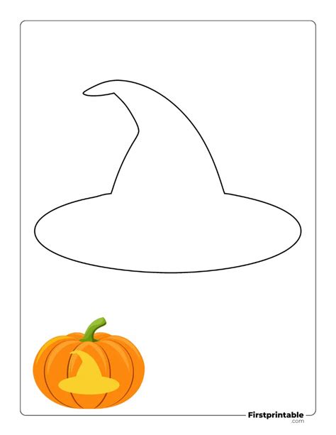 Printable Witch Hat Pumpkin Template