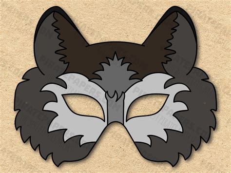 Printable Wolf Mask Template Free
