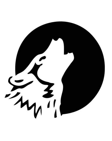 Printable Wolf Pumpkin Stencil