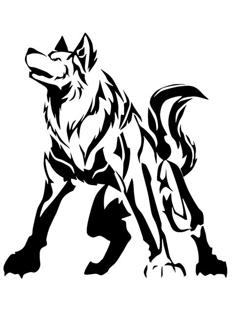 Printable Wolf Stencils