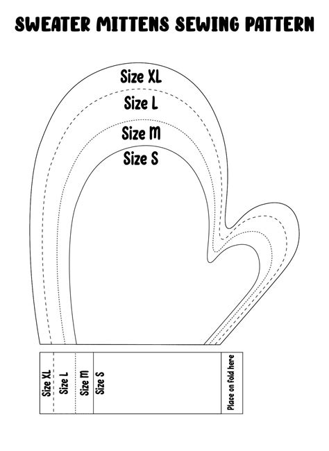Printable Wood Mitten Pattern