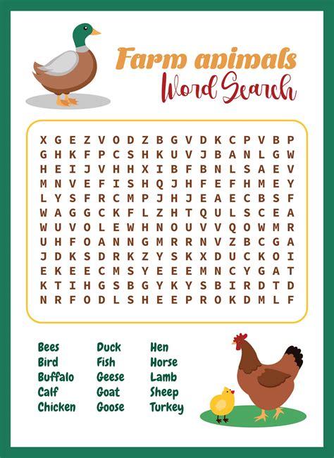Printable Word Searches Easy