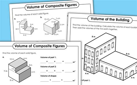 Printable Worksheets Composite Volume